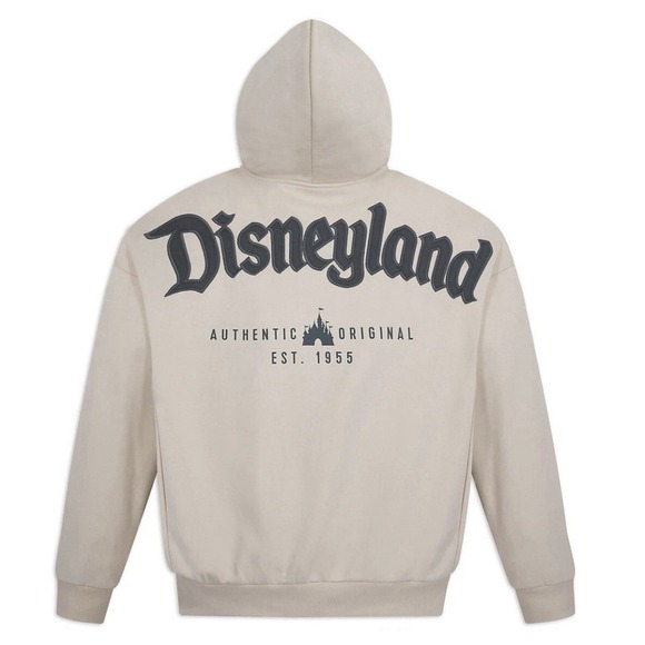 Disney Tops - Disney Parks - DISNEYLAND Logo Full Zip Hoodie Beige Large NWT